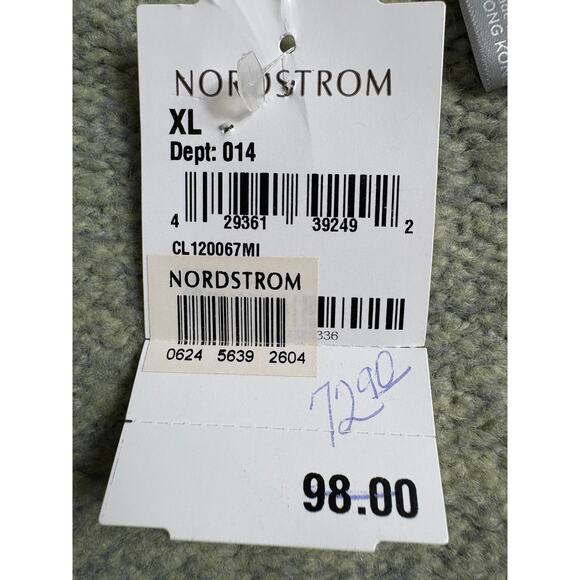 Classiques Entier Women's Green Pullover V Neck Sweater Size XL NWT - Picture 7 of 10